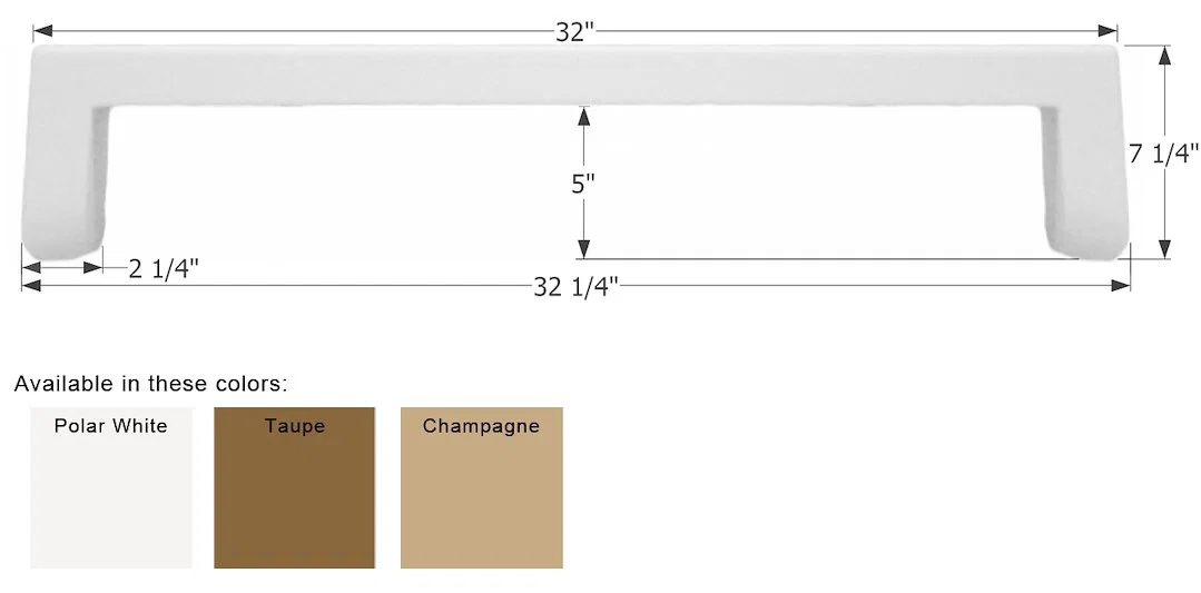 12136 – ICON Step Trim, Vehicle Fitment: Forest River Cardinal Models 32-1/4 Inch Length x 7-1/4 Inch Width Taupe Sin...